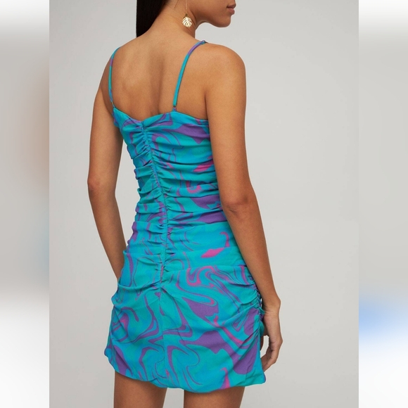 NWT WeWoreWhat Ronnie Draped Viscose Mini Dress retail $195 Size M - Picture 4 of 10